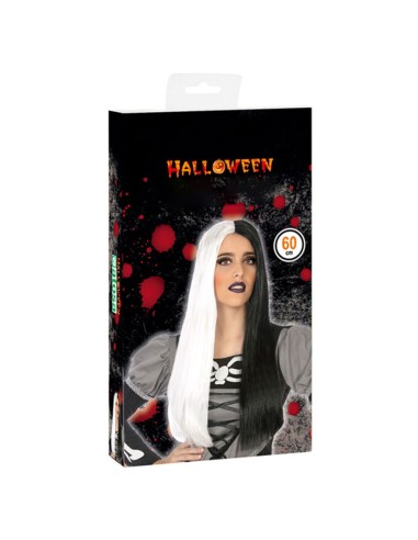 Halloween Perücke Schwarz Weiß