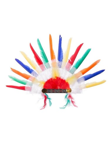 Hat My Other Me Multicolour Feathers American Indian 58 x 38 cm