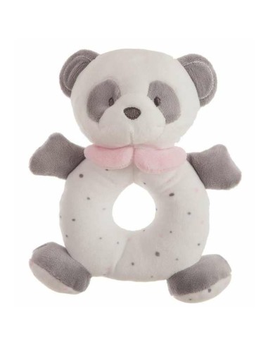 Rattle Cuddly Toy Panda bear Pink 20 cm