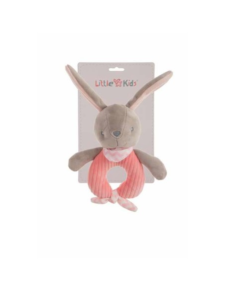 Rattle Cuddly Toy Rabbit Pink