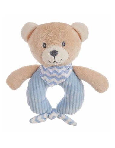 Rattle Cuddly Toy Blue Bear Velvet