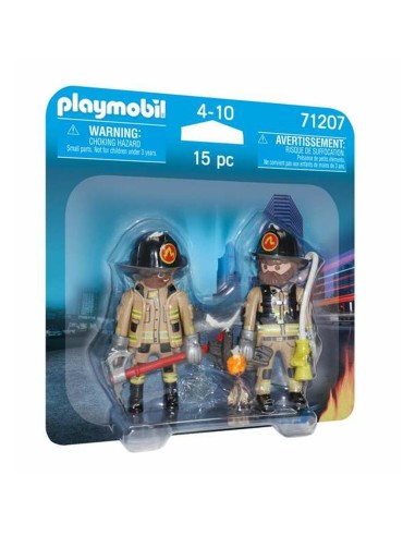 Figurines Articulées Playmobil 71207 Sapeur-pompier 15 Pièces Duo