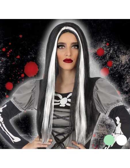 Halloween Wig 118189 (60 cm) White Black Green