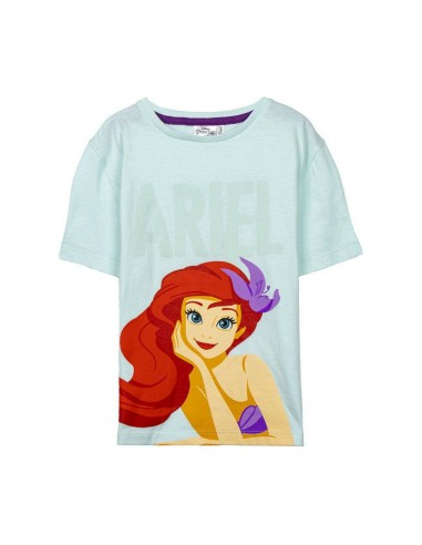 Child's Short Sleeve T-Shirt Disney Princess Green Light Green