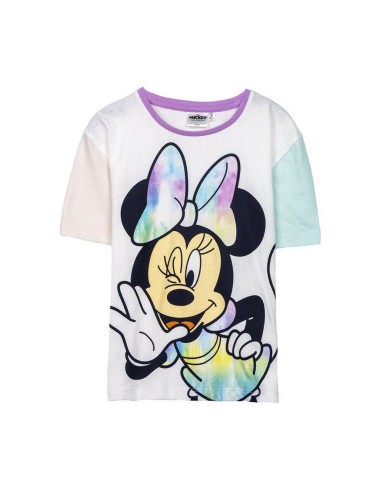 Child's Short Sleeve T-Shirt Minnie Mouse Dark green Multicolour