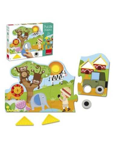 Puzzle di Legno per Bambini Goula Goula Safari Legno (19 pcs)