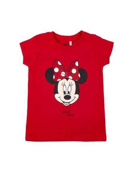 Child's Short Sleeve T-Shirt Minnie Mouse Red