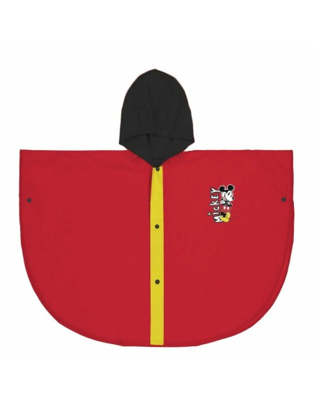 Cape Imperméable à Capuche Mickey Mouse Rouge