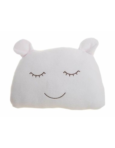 Coussin Ours Jouet Peluche 35 x 29 cm Blanc