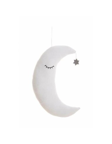 Coussin Lune Blanc 38 x 30 cm