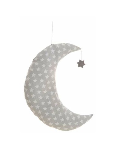 Coussin Lune Gris 38 x 30 cm