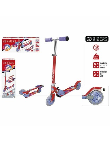 Monopattino Scooter Colorbaby Rosso Alluminio Manico corto (77 cm)