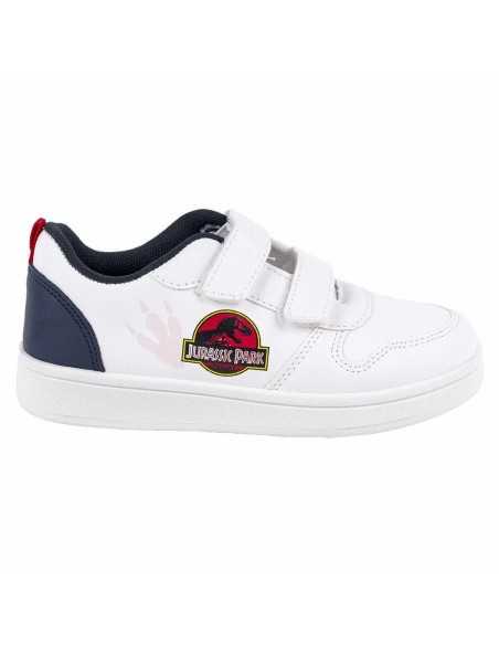 Chaussures de Sport pour Enfants Jurassic Park Velcro Blanc