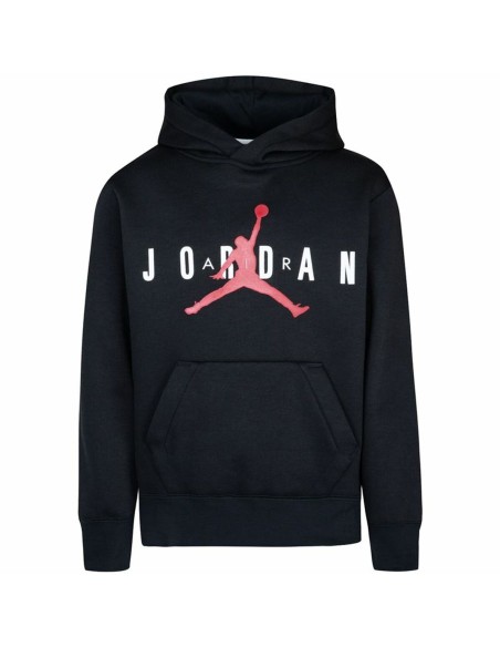 Felpa con Cappuccio Bambino Jordan Jumpman Sustainable Bianco Nero