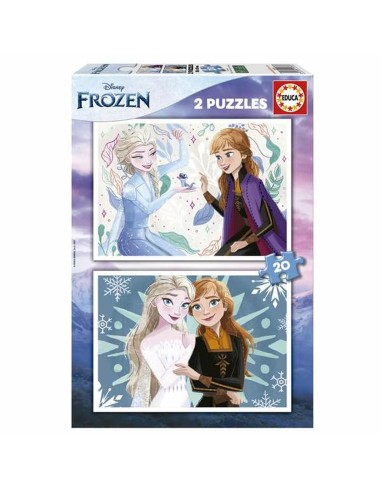 Set di 2 Puzzle Frozen 20 Pezzi