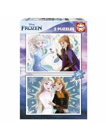 Set di 2 Puzzle Frozen 20 Pezzi