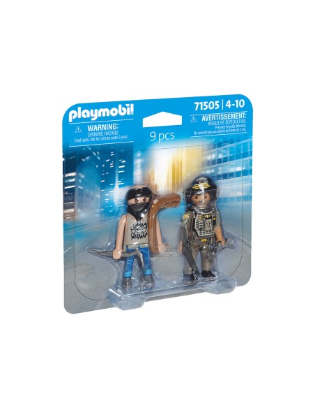 Playset Playmobil 71505 Police Officer Thief 9 Pieces