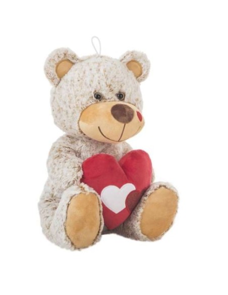 Fluffy toy Beige Bear Heart 22 cm