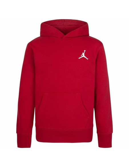 Felpa con Cappuccio Bambino Jordan Mj Essentials Bianco Rosso