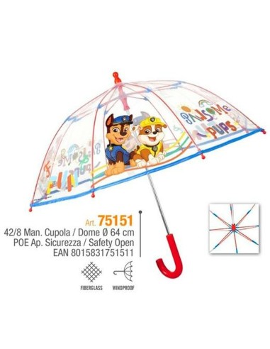 Parapluie The Paw Patrol Perletti Fibre de Verre Ø 64 cm Enfant