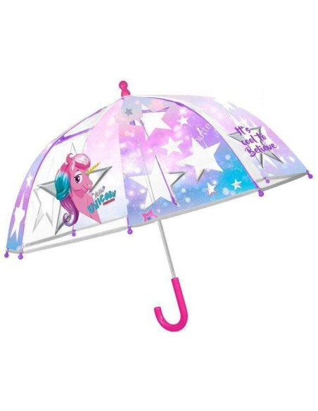 Regenschirm Perletti Rosa Fiberglas 67 cm Für Kinder Einhorn