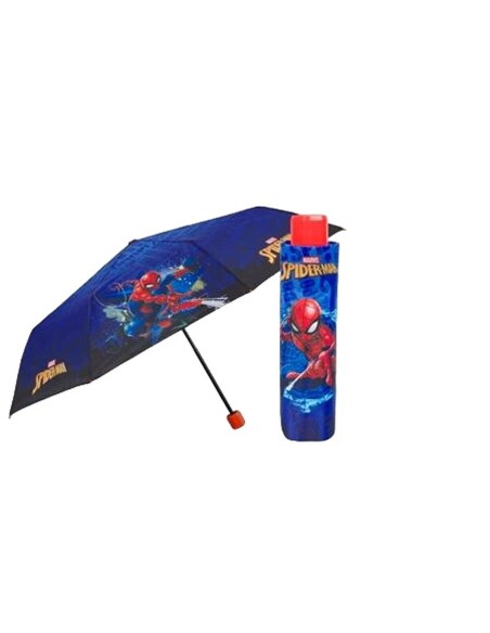 Foldable Umbrella Spider-Man Perletti Blue Ø 91 cm Children's