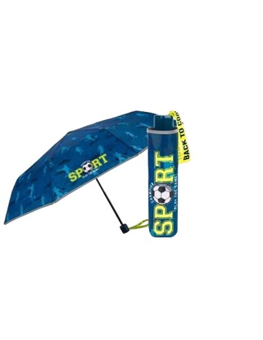 Ombrello Pieghevole Perletti Sport Azzurro Ø 91 cm Per bambini