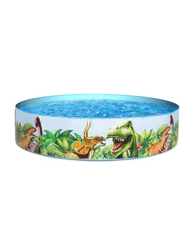 Bestway Piscina Rigida per Bambini PVC Dinosauri 183x38 cm +2 Anni Giardino 55022