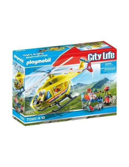 Action Figure Playmobil Rescue helicoptere 48 Pieces