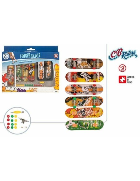 Set de skateboards pour doigts Colorbaby 10 x 3 cm 24 Pièces