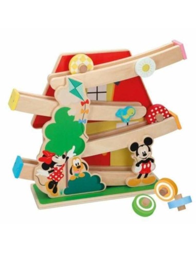 Rennbahn aus Holz mit Rampen für Autos Disney Baby Disney (29 cm)