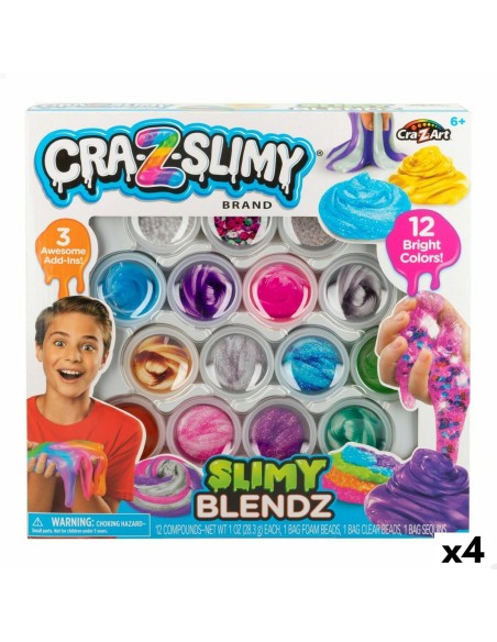 Pâte à modeler en argile Cra-Z-Art Slimy Blendz (4 Unités) Slime