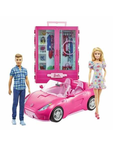 Set de Poupées Barbie GVK05 Figurines x 2 Voiture Armoire