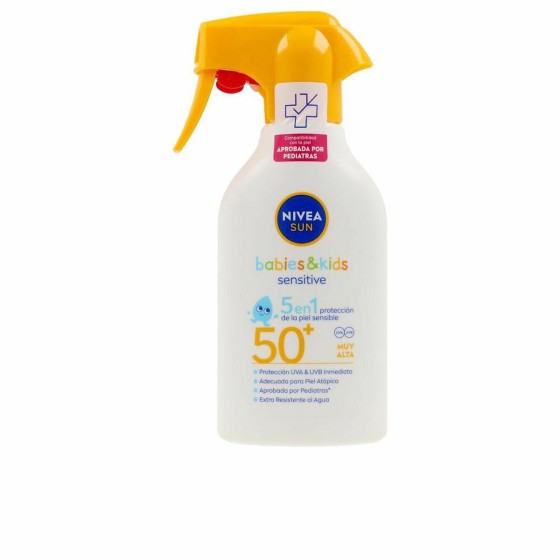 Crème Solaire pour Enfants en Spray Nivea Sun Kids Sensitive SPF 50+ 270 ml
