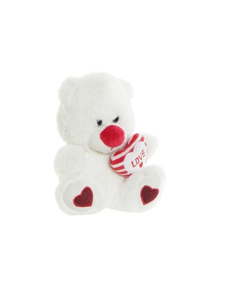 Peluche DKD Home Decor Bianco Rosso Plastica Per bambini 17,5 x 15 x 20 cm