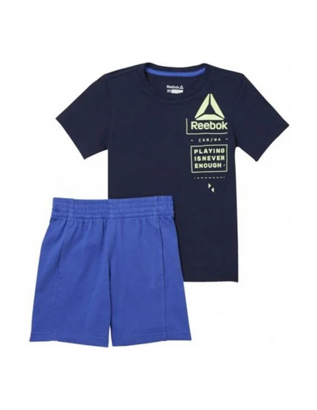 Completo Sportivo per Bambini Reebok B ES SS SET CF4289 Marino