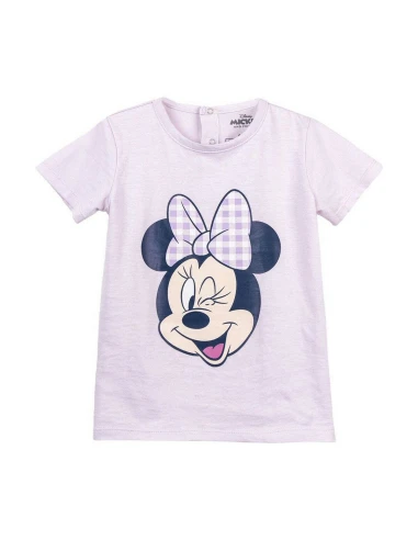 T shirt à manches courtes Enfant Minnie Mouse Violet