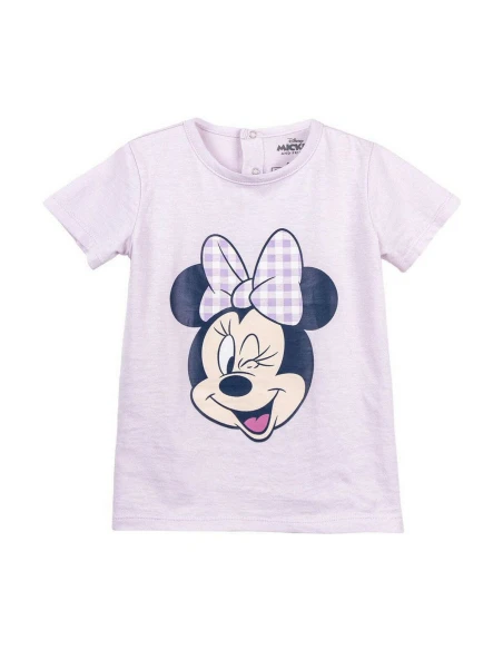 T shirt à manches courtes Enfant Minnie Mouse Violet