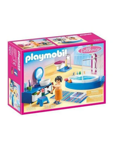 Playset Dollhouse Bathroom Playmobil 70211 Badezimmer (51 pcs)