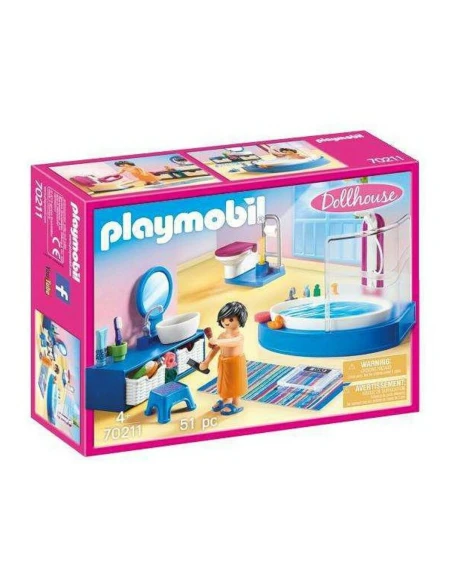 Playset Dollhouse Bathroom Playmobil 70211 Badezimmer (51 pcs)