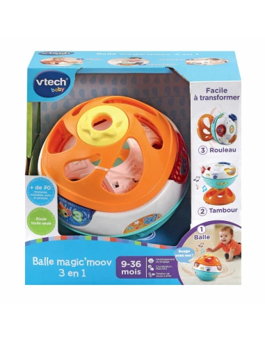 Jouet interactif pour bébé Vtech Baby Magic'Moov Ball 3 in 1