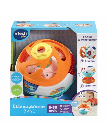 Jouet interactif pour bébé Vtech Baby Magic'Moov Ball 3 in 1