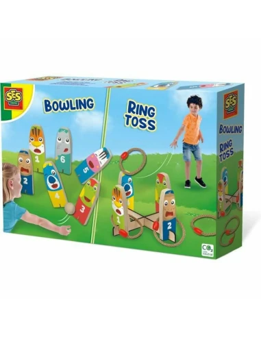 Gioco di abilità SES Creative Bowling and Ring Toss