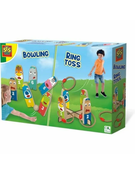 Gioco di abilità SES Creative Bowling and Ring Toss