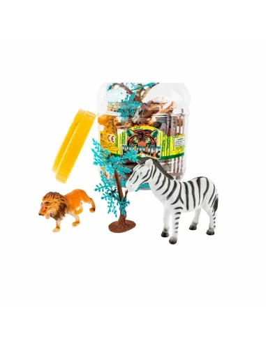 Figurines d'animaux DKD Home Decor PVC Aluminium (2 Unités)