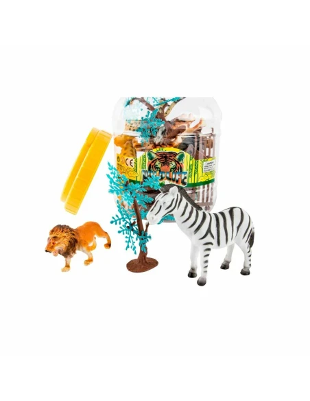 Animal figures DKD Home Decor PVC Aluminium (2 Units)