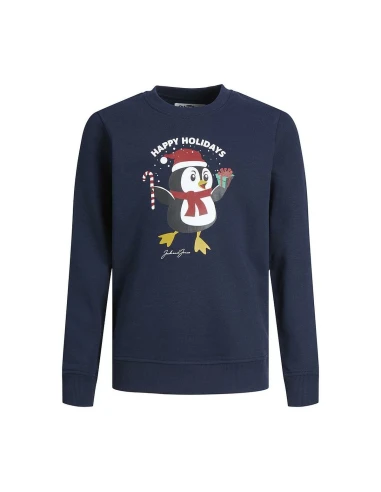 Felpa senza Cappuccio Bambino JORTOON Jack & Jones 12222091 Blu Marino