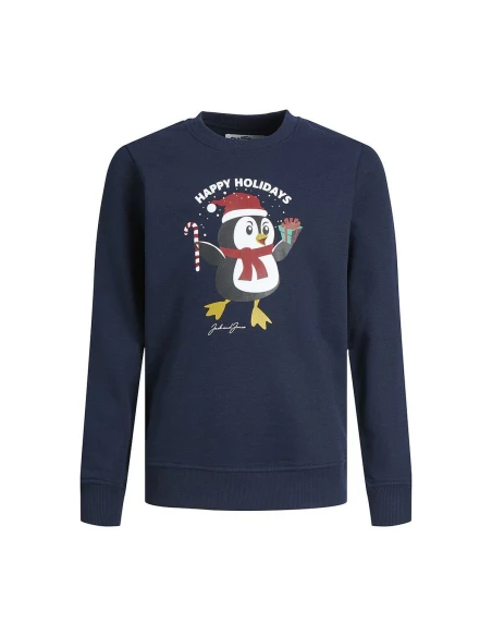 Felpa senza Cappuccio Bambino JORTOON Jack & Jones 12222091 Blu Marino