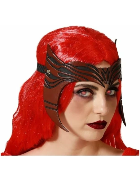 Mask Red Female Warrior Halloween