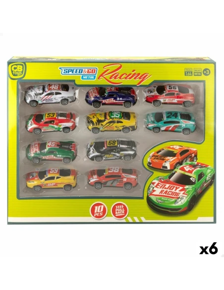 Playset di Veicoli Speed & Go 8 x 2,2 x 3,6 cm (6 Unità)